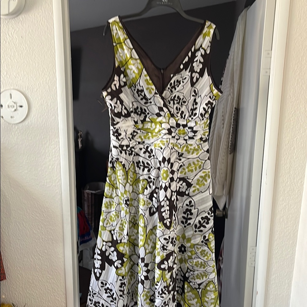 Dress Barn Asymmetrical Floral Dress - like new